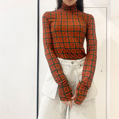 【INSCRIRE/アンスクリア】<br>Harness Jersey Turtle Neck <br>I23AW-CUT6
