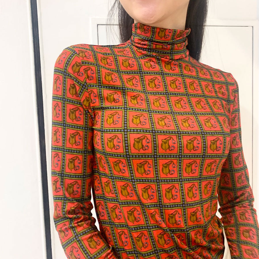 【INSCRIRE/アンスクリア】<br>Harness Jersey Turtle Neck <br>I23AW-CUT6
