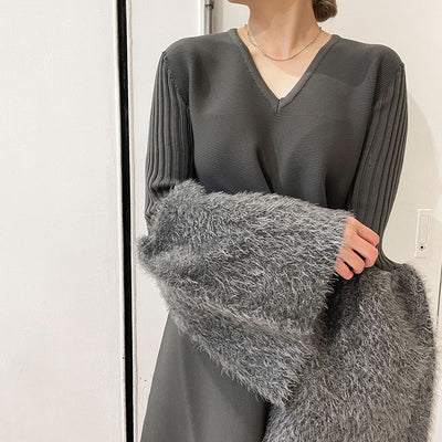【CFCL/シーエフシーエル】<br>POTTERY LUXE LONG BELL SLEEVE FLARE DRESS <br>CF006KH106