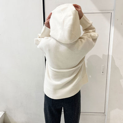 【IIROT/イロット】<br>Drape hoodie knit <br>024-023-KT61