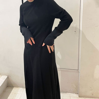 【EBONY/エボニー】<br>Wool Wrap dress <br>E23AW/D-04