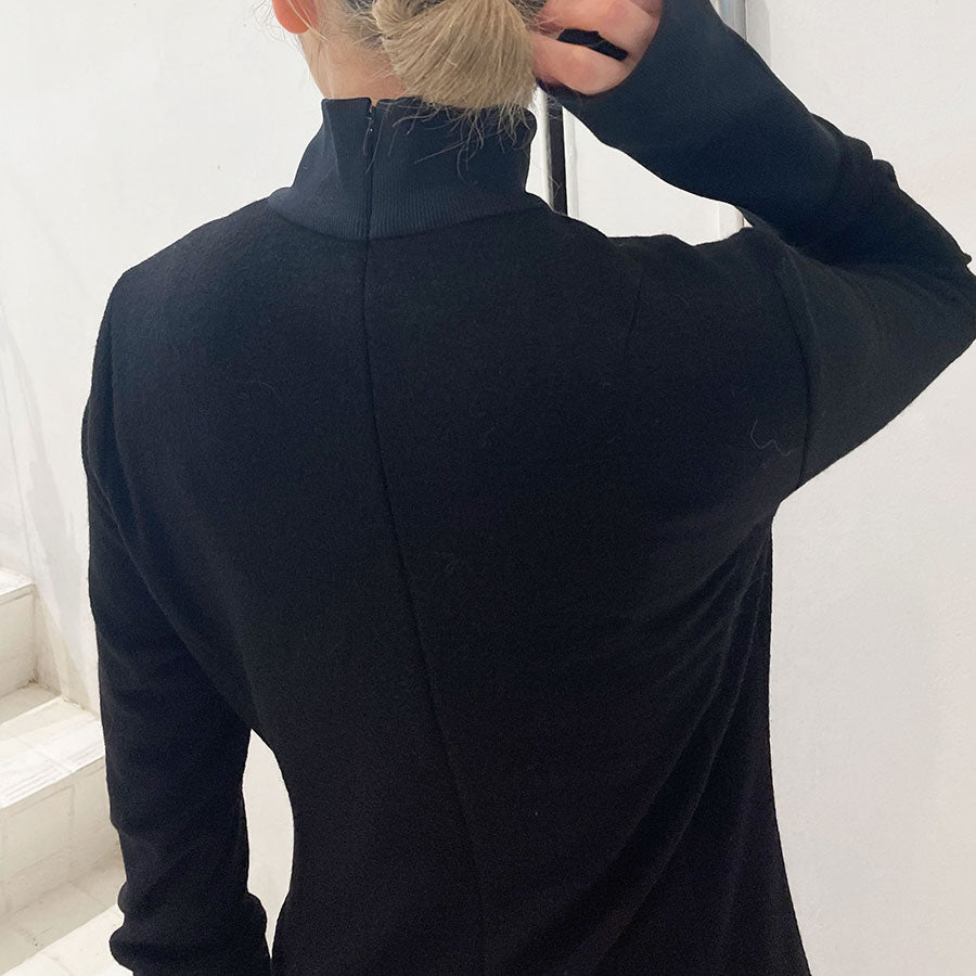 【EBONY/エボニー】<br>Wool Wrap dress <br>E23AW/D-04