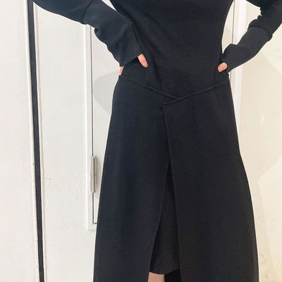 【EBONY/エボニー】<br>Wool Wrap dress <br>E23AW/D-04
