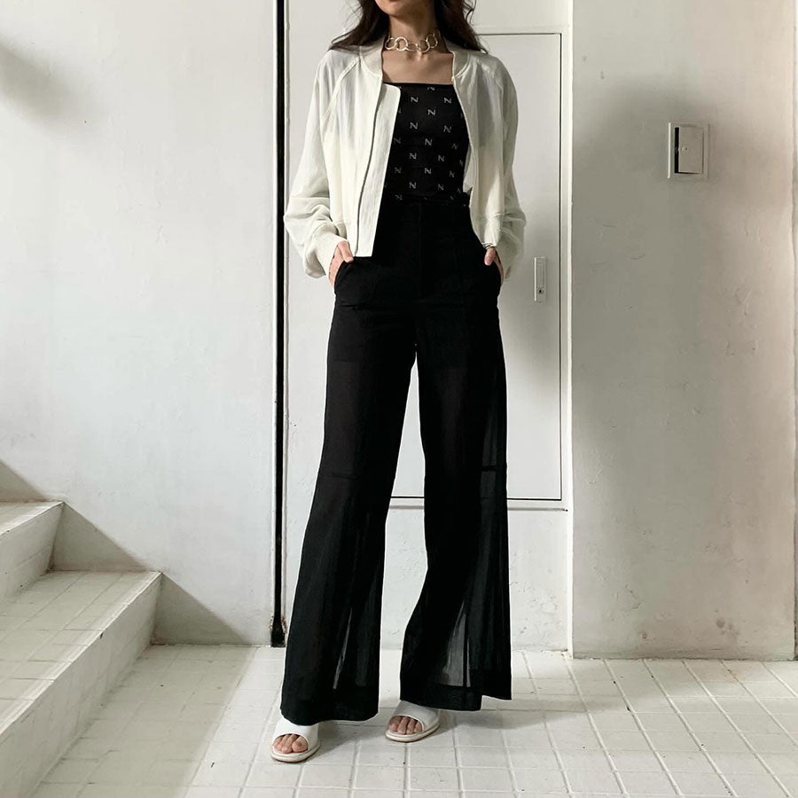 KANAKO SAKAI/カナコサカイ】SHEER WIDE TROUSERS KS2401061の通販