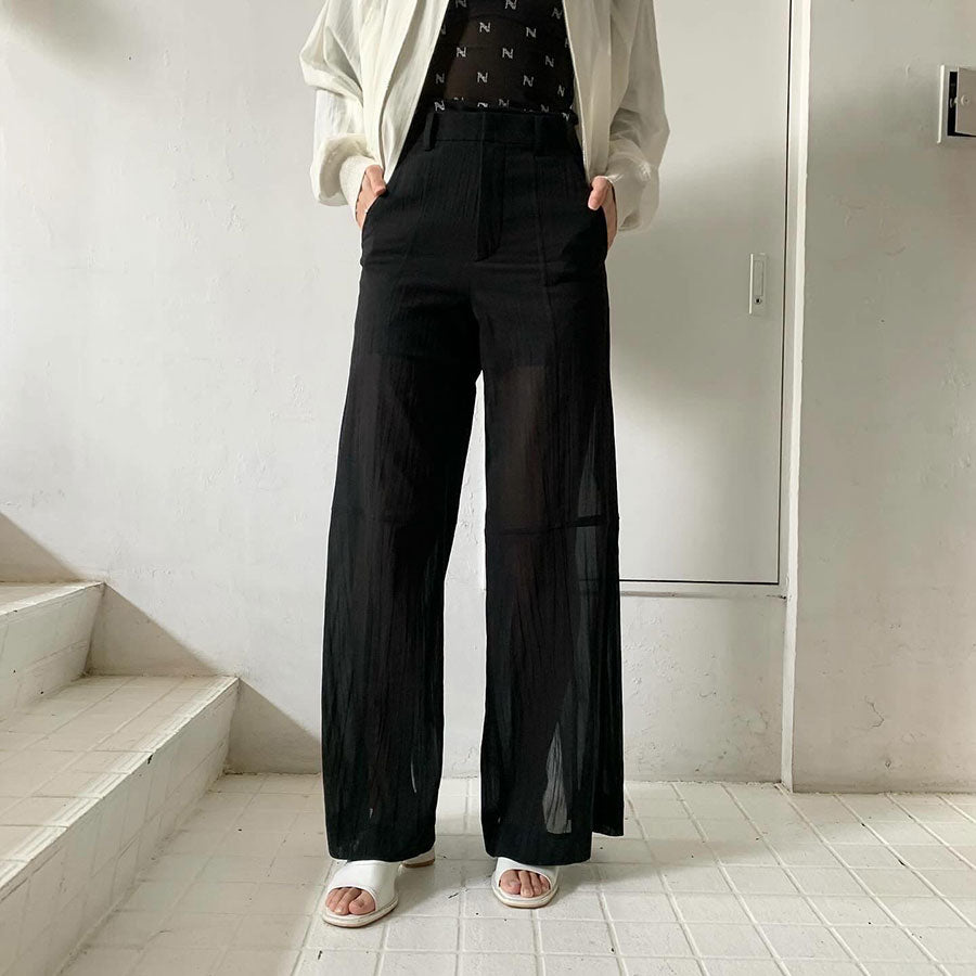 KANAKO SAKAI/カナコサカイ】SHEER WIDE TROUSERS KS2401061の通販 「ONENESS ONLINE STORE」