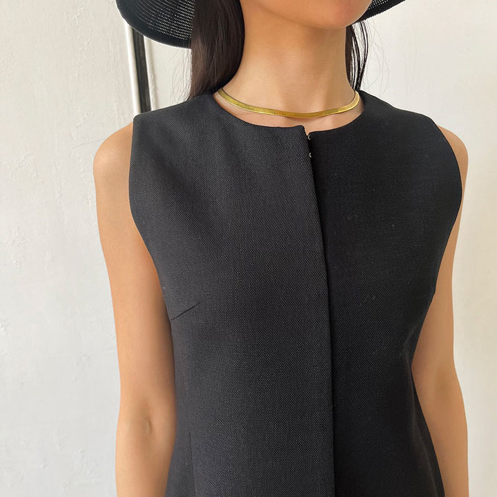 IIROT Bright linen top ジレベストイロット