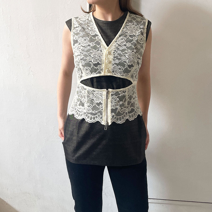 KANAKO SAKAI/カナコサカイ】LACE VEST KS2401031の通販
