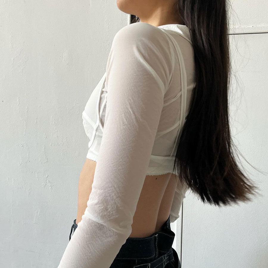 FUMIKA UCHIDA/フミカウチダ】STRETCH TAFFETA LAYERED BRA TOP SHIRT T-TP010の通販  「ONENESS ONLINE STORE」