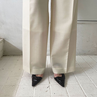 [欧拉丽]<br>硬捻 FINX 透明纱长裤<br>A24SP06VO 