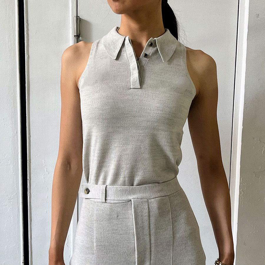 SALE 50%OFF ! <br/>【JUN MIKAMI/ジュンミカミ】<br>アメリカンスリーブポロ <br>24AW-15-N