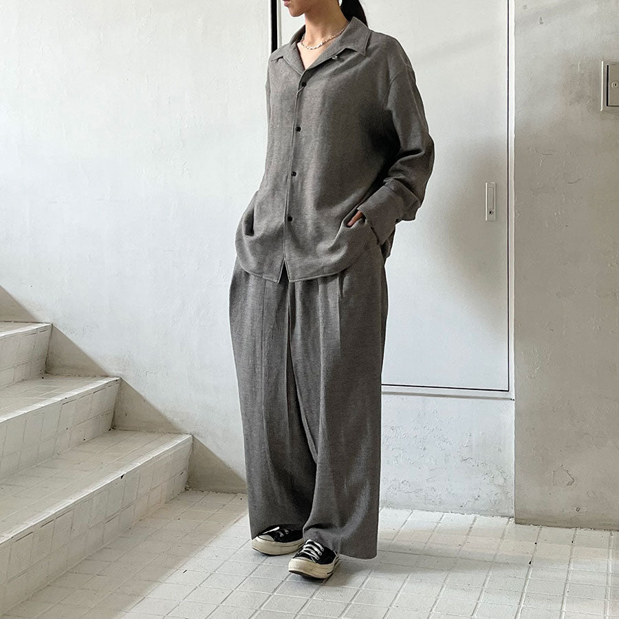 nonnotte/ノノット】Draping Crotch Box Pleats Trousers N-24A-024の通販 「ONENESS  ONLINE STORE」