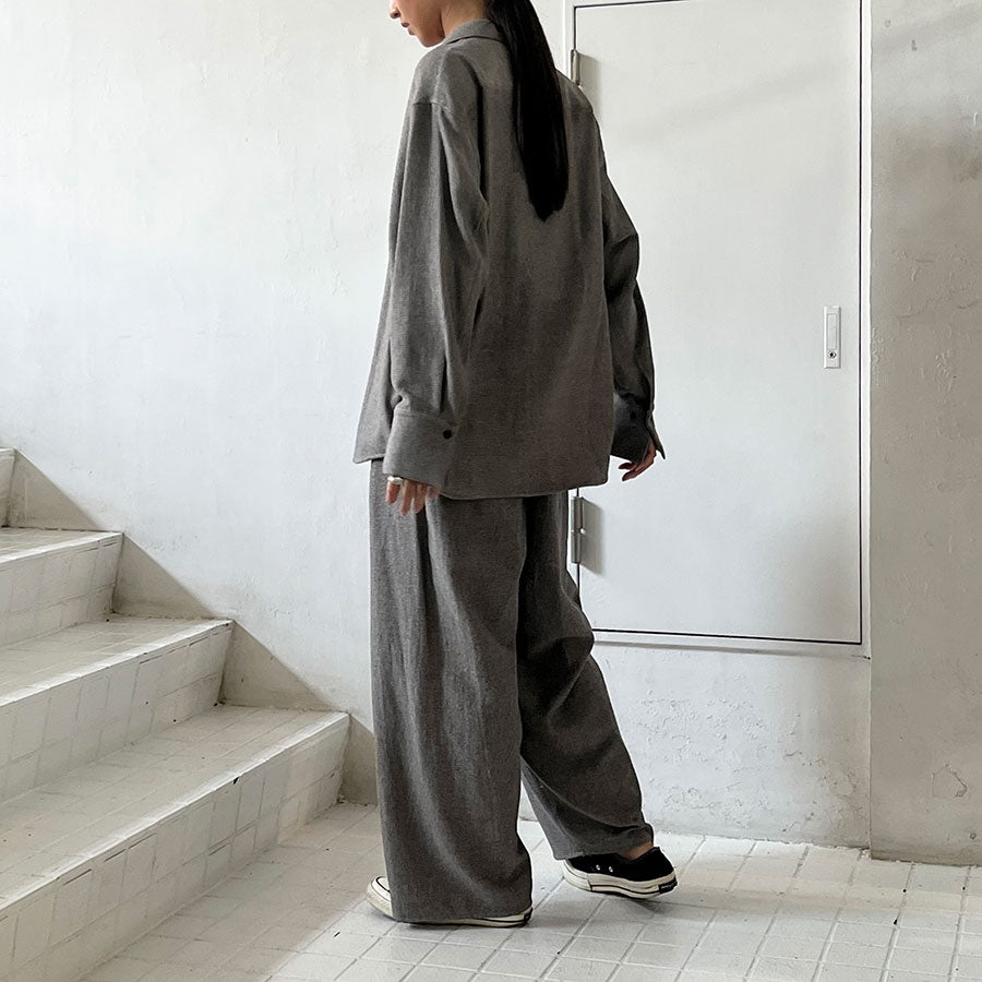 nonnotte/ノノット】Draping Crotch Box Pleats Trousers N-24A-024の通販 「ONENESS  ONLINE STORE」