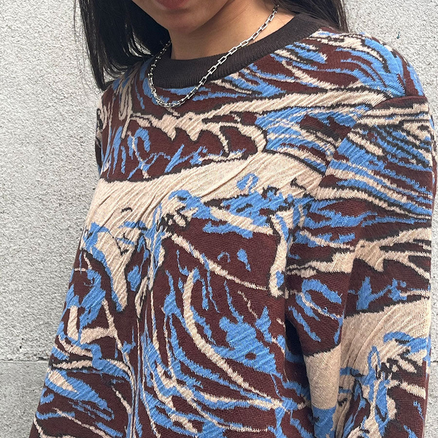 【Kota Gushiken/コウタグシケン】<br>Hokusai Wave Expanded by AI (Light Blue) <br>KGAW24-K07