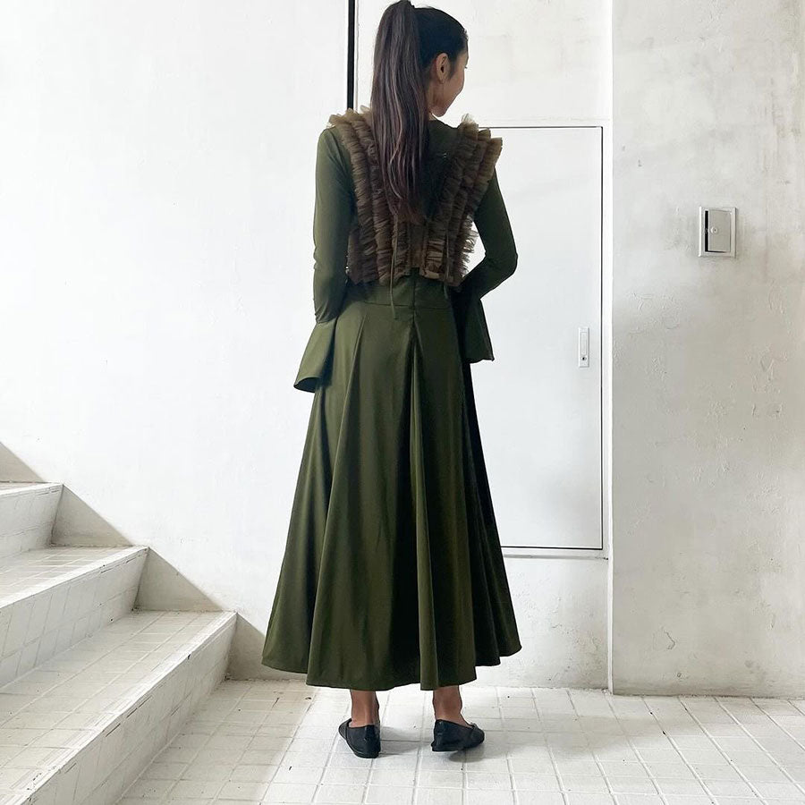 SALE 30%OFF ! <br/>【RYU KAGA/リュウ カガ】<br>Floating military tulle vest <br>84RL01F