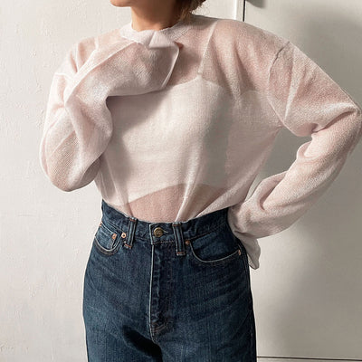 【IIROT/イロット】<br>Sheer mohair Knit <br>028-024-KT93