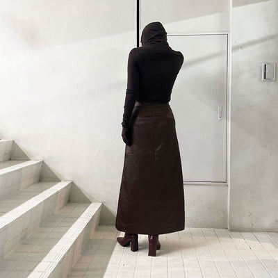 【IIROT/イロット】<br>Leather touch Skirt <br>027-024-WS18