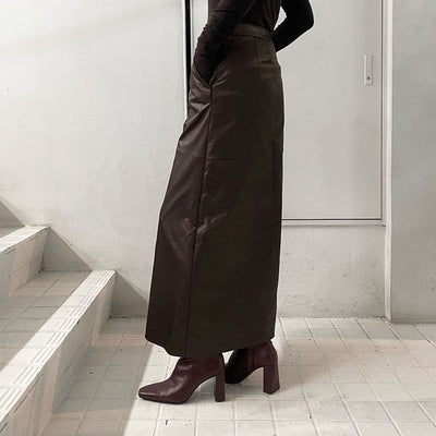 【IIROT/イロット】<br>Leather touch Skirt <br>027-024-WS18