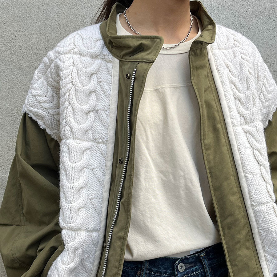 eYe JUNYA WATANABE MAN/アイジュンヤワタナベマン】綿ウェザー×シェットランドウールアラン柄 RICHMOND Wネームコート  WN-C904-100の通販 「ONENESS ONLINE STORE」