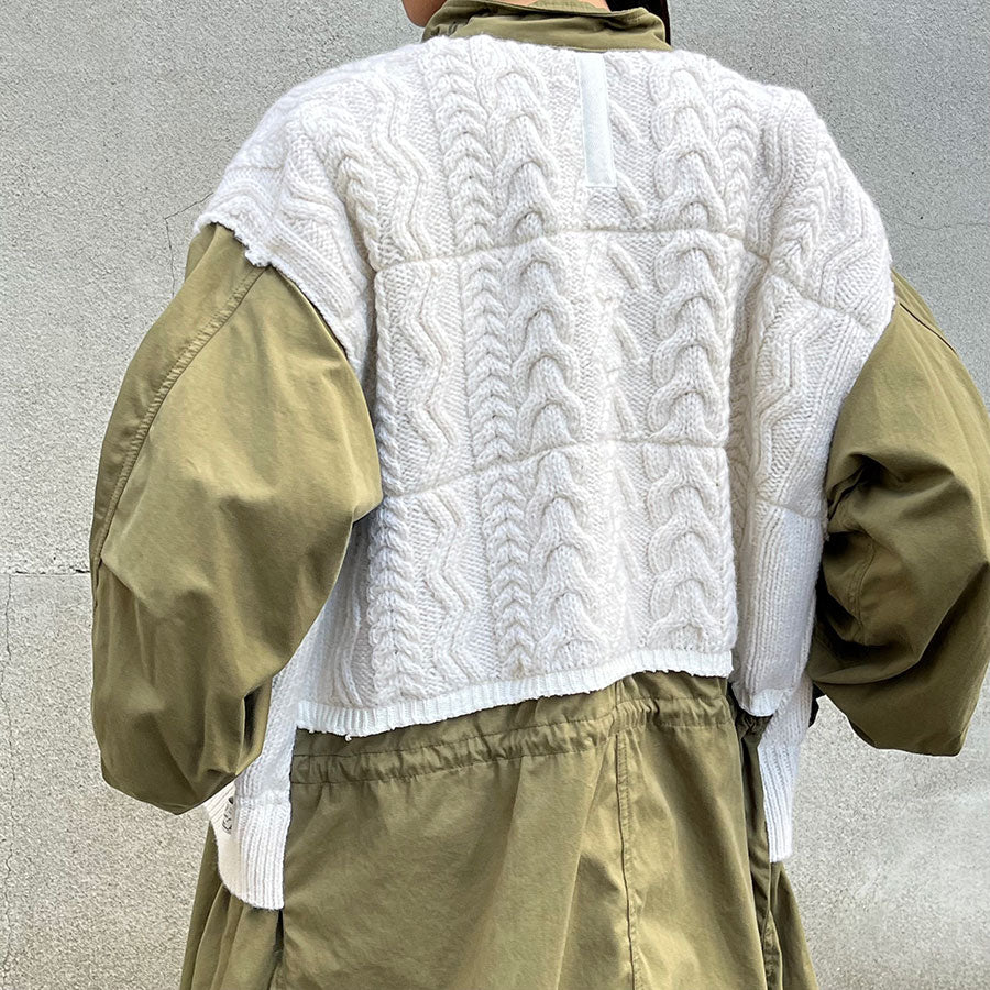 eYe JUNYA WATANABE MAN/アイジュンヤワタナベマン】綿ウェザー×シェットランドウールアラン柄 RICHMOND Wネームコート  WN-C904-100の通販 「ONENESS ONLINE STORE」