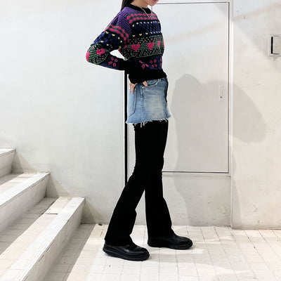 【HOLIDAY/ホリデイ】<br>DAMAGE DENIM MINI SKIRT <br>24202003