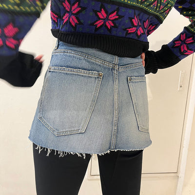 【HOLIDAY/ホリデイ】<br>DAMAGE DENIM MINI SKIRT <br>24202003