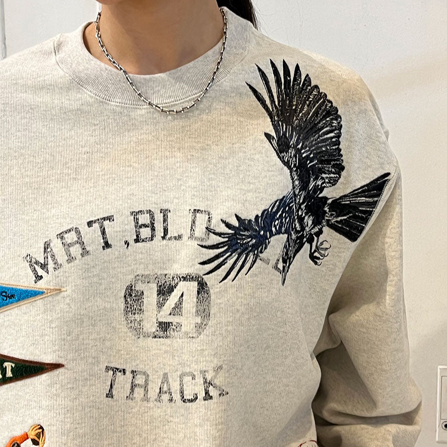【KHOKI/コッキ】<br>Multi embodied-design sweatshirt <br>25ss-t-01