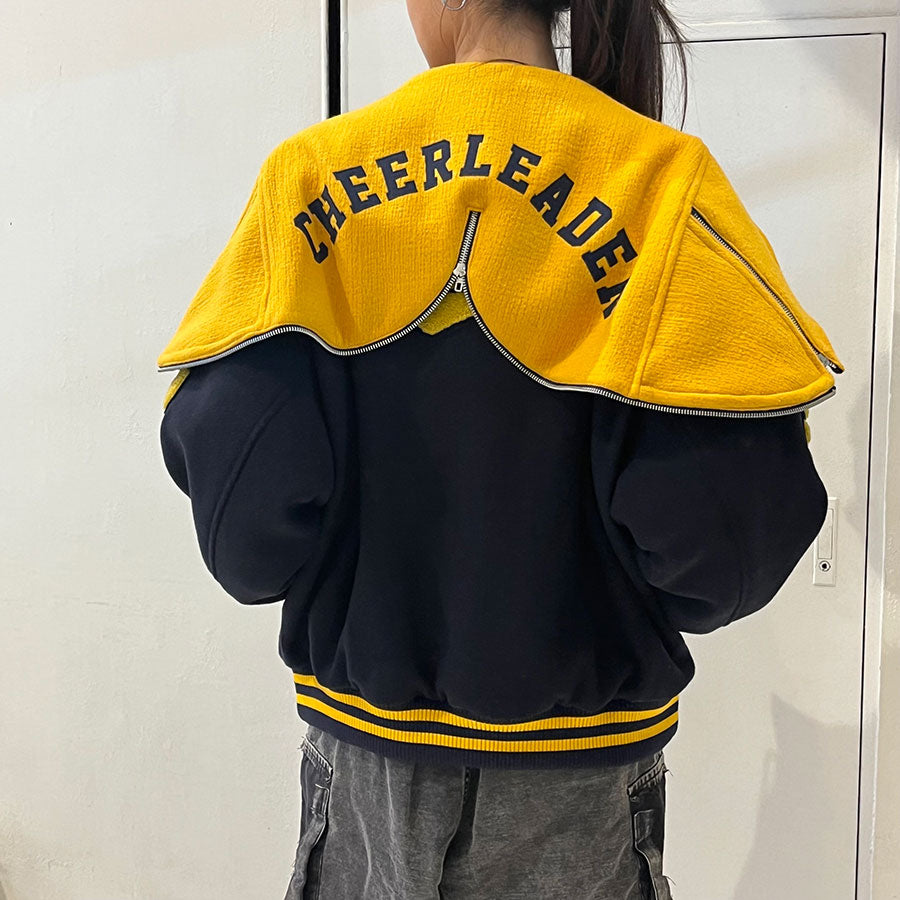 【doublet/ダブレット】<br>PETAL MOUTH HOOD VARSITY JACKET <br/>25SS10BL209