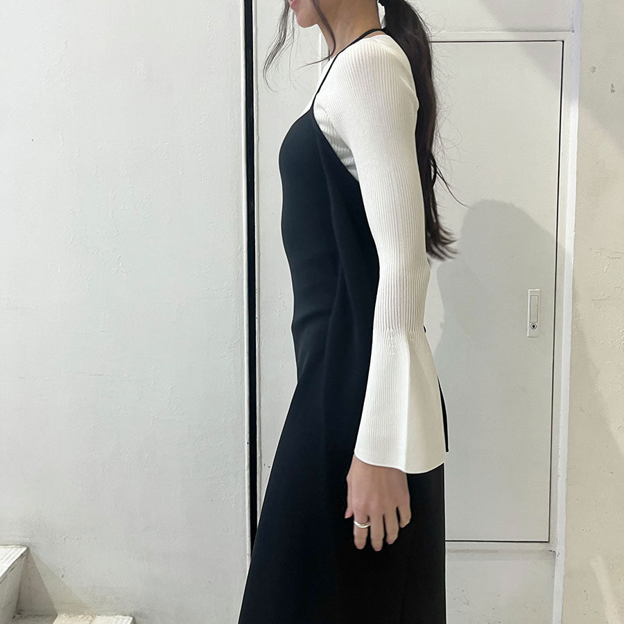 【CFCL/シーエフシーエル】<br>SOFT MILAN APRON DRESS <br>CF009KH034