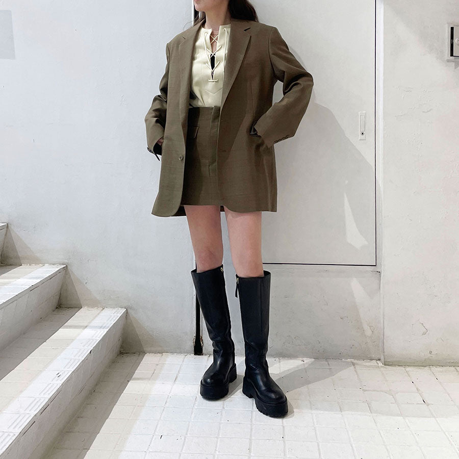 【AURALEE/オーラリー】<br>BLUEFACED WOOL MINI SKIRT <br>A25SS06BA