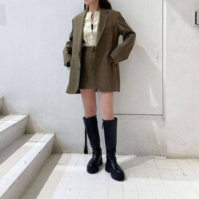 【AURALEE/オーラリー】<br>BLUEFACED WOOL MINI SKIRT <br>A25SS06BA