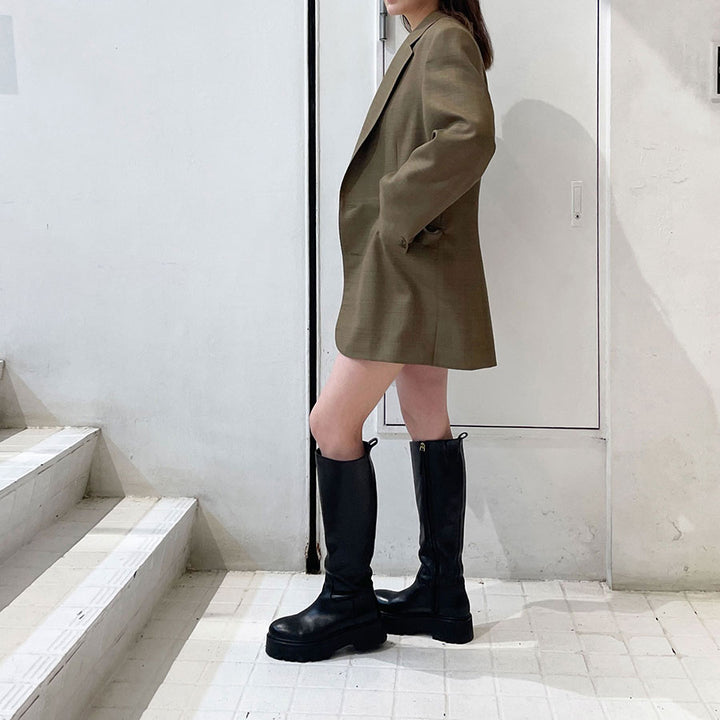 Auralee luefaced Wool Dobby Over Jacket - Charcoal | Garmentory