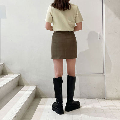 【AURALEE/オーラリー】<br>BLUEFACED WOOL MINI SKIRT <br>A25SS06BA