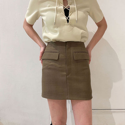 【AURALEE/オーラリー】<br>BLUEFACED WOOL MINI SKIRT <br>A25SS06BA