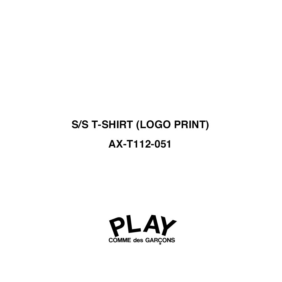 【PLAY COMME des GARCONS】<br>S/S T-SHIRT (LOGO PRINT) T112 <br>AX-T112-051