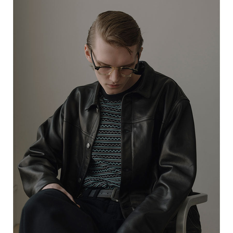 archive real leather jacket 値下げ不可コメ逃げ❌ Unlikely/アンライクリー】Unlikely Zero Leather Trucker JKT U26S-18