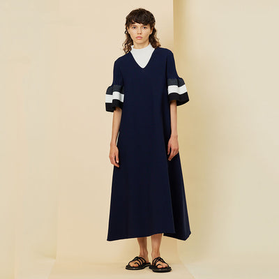 【CFCL/シーエフシーエル】<br>POTTERY SHORT BELL SLEEVE FLARE DRESS <br>CF007KH049