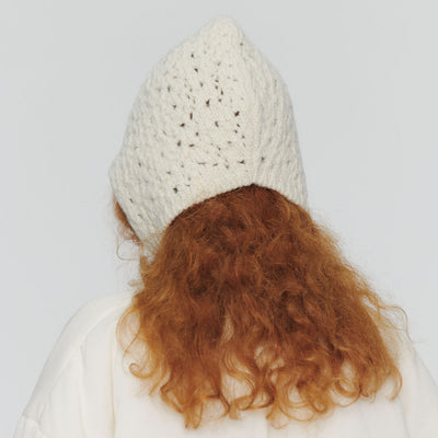 【AMOMENTO/アモーメント】<br>CROCHET KNIT BONNET <br>AM24FWW06AC