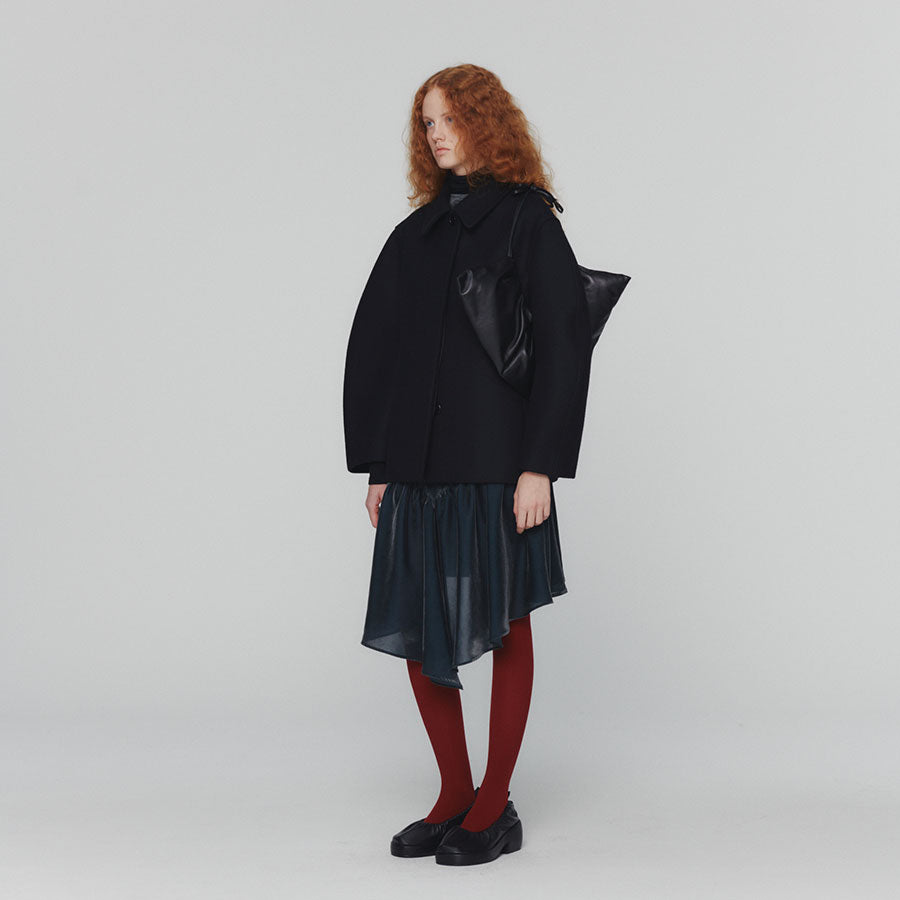 【AMOMENTO/アモーメント】<br>HOURGLASS HALF COAT <br>AM24FWW03CT