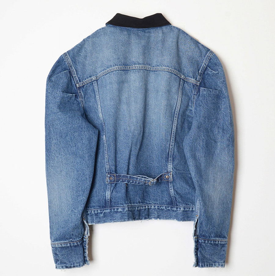 【HOLIDAY/ホリデイ】<br>DAMAGE DENIM PUFF JACKET <br>24202002