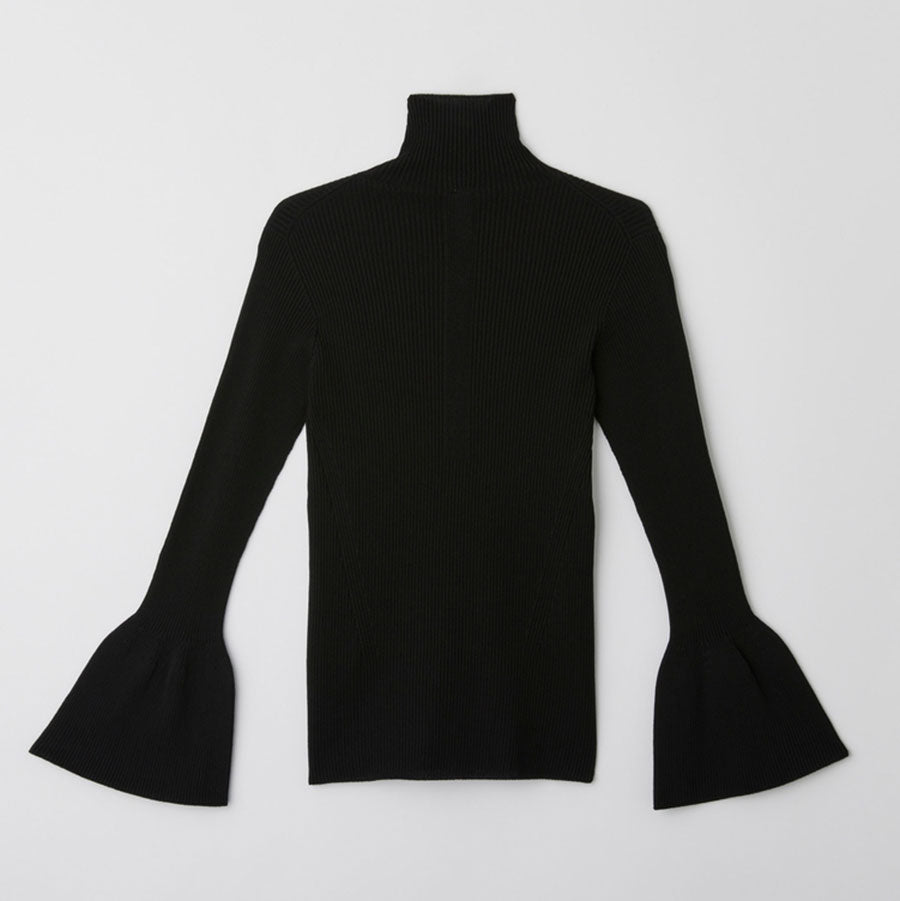 【CFCL/シーエフシーエル】<br>CUPRO RIB LONG BELL SLEEVE TOP <br>CF006KN055