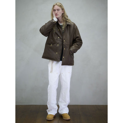 【UNUSED/アンユーズド】<br>TALON ZIPPER ONE WASH Double knee duck pants <br>UW1176