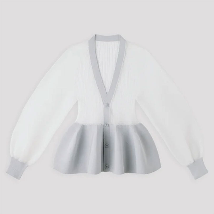 CFCL/シーエフシーエル】POTTERY LUCENT GLITTER PUFF SLEEVE CARDIGAN