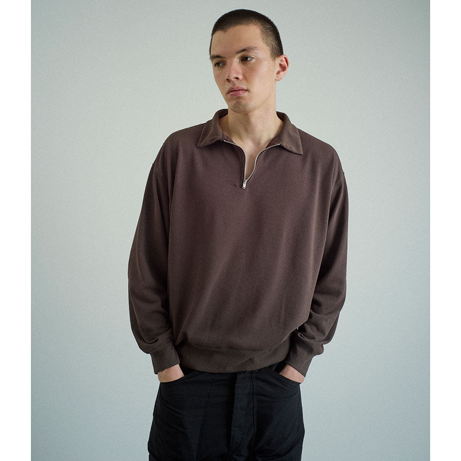 【FOUNDOUR/ファウンダ】<br>HALF ZIP LONG SLEEVE SHIRT <br>015FD252012