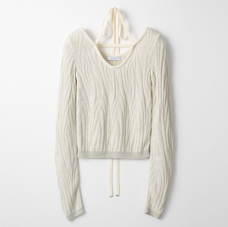 【MURRAL/ミューラル】<br>Frost knit top <br>2320904050