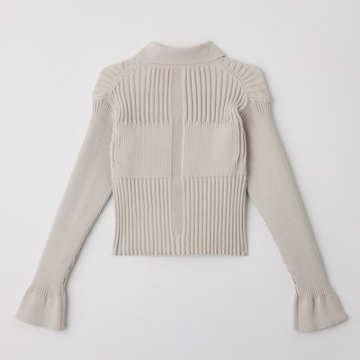 【CFCL/シーエフシーエル】<br>FLUTED CROPPED SHIRT CARDIGAN <br>CF006KE013