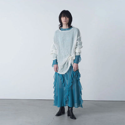 【ERIKOKATORI/エリコカトリ】<br>wool linen gawze l/s t <br>EK7-1-1