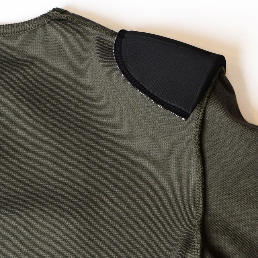 HOLIDAY/ホリデイ】SUPER RIB PADDED SHOULDER LACE CREW-NECK L/S