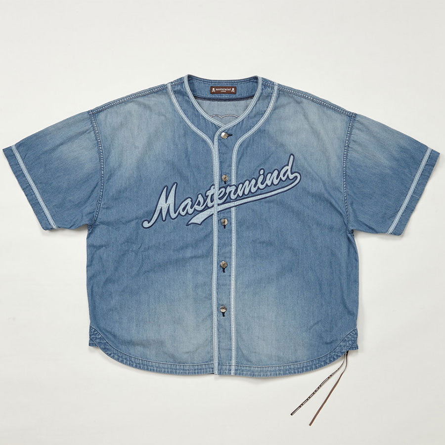 [mastermind JAPAN/mastermind 日本]<br>棒球牛仔衬衫<br>MJ24E12-SH031 