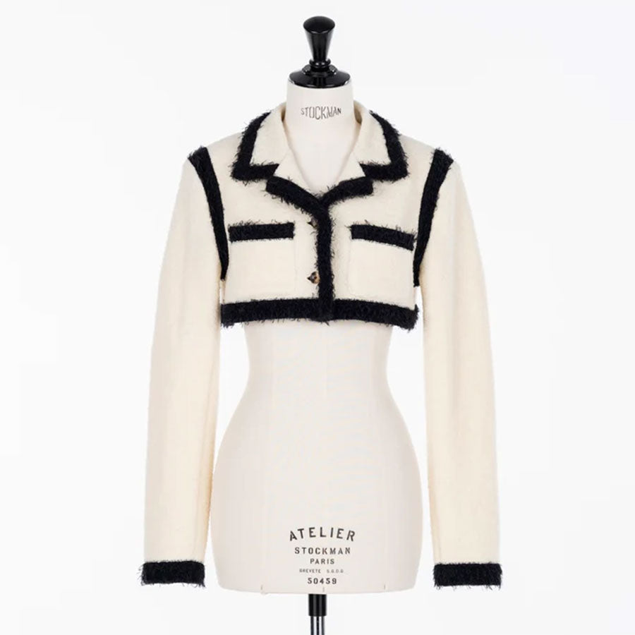 【FETICO/フェティコ】 <br>Boucle knit short jacket <br>FTC254-0703