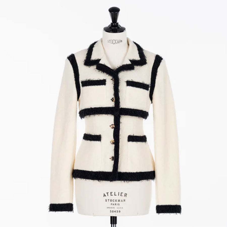 【FETICO/フェティコ】 <br>Boucle knit short jacket <br>FTC254-0703